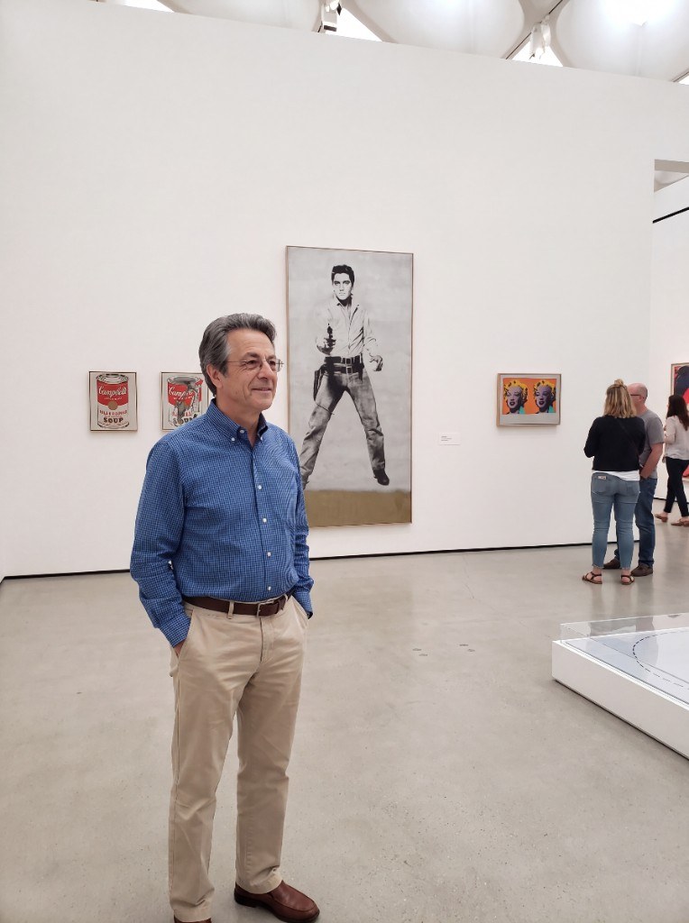 Egemen Mustafa Şener in the Warhol gallery rooms